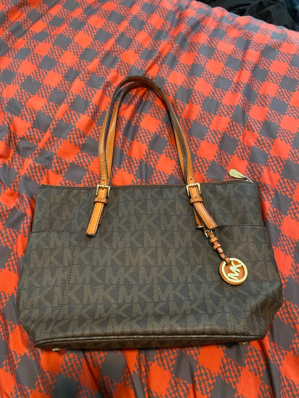 Michael Kors Dark Brown Logo Tote